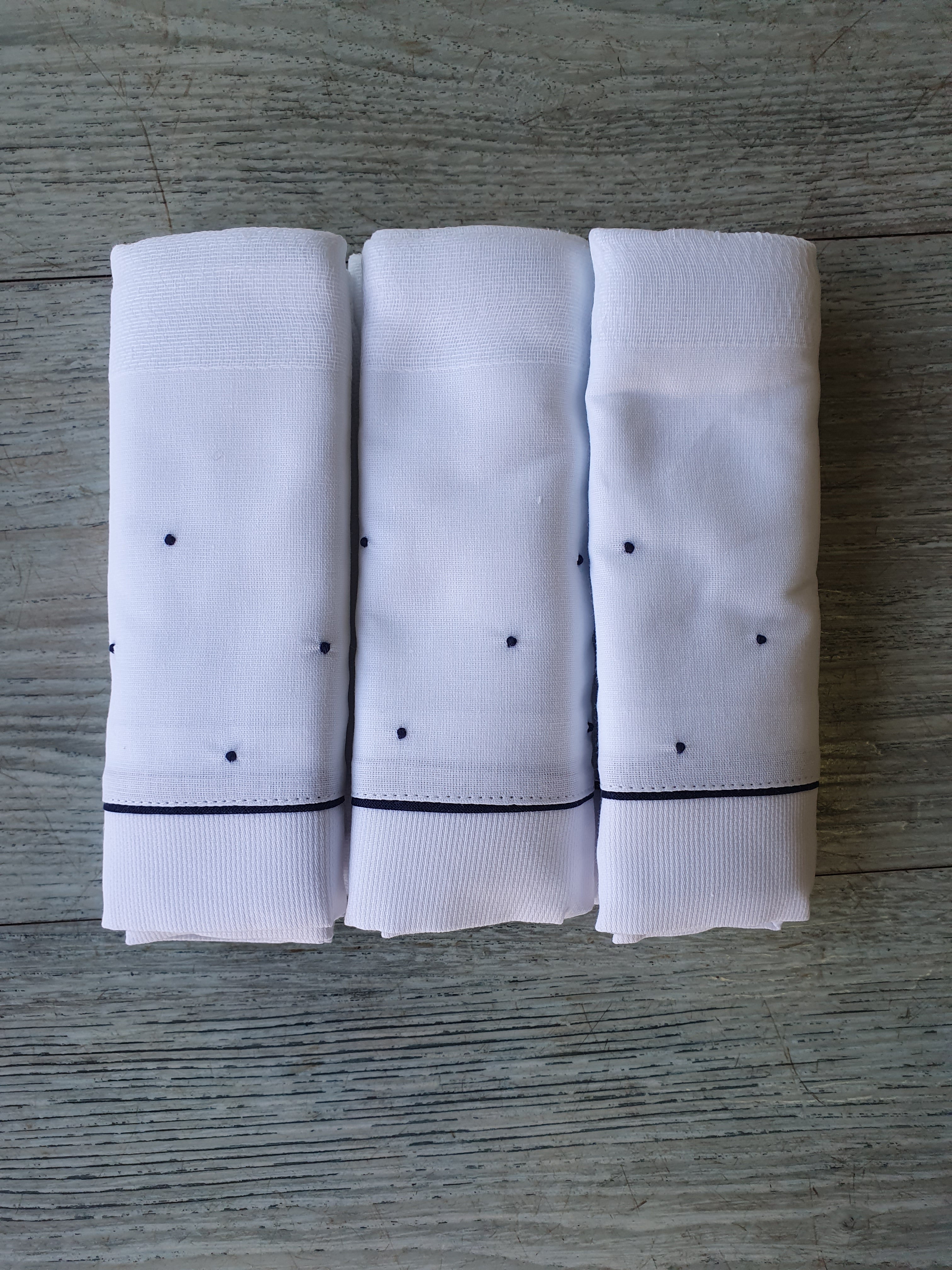 Kit Fraldas Poá Marinho