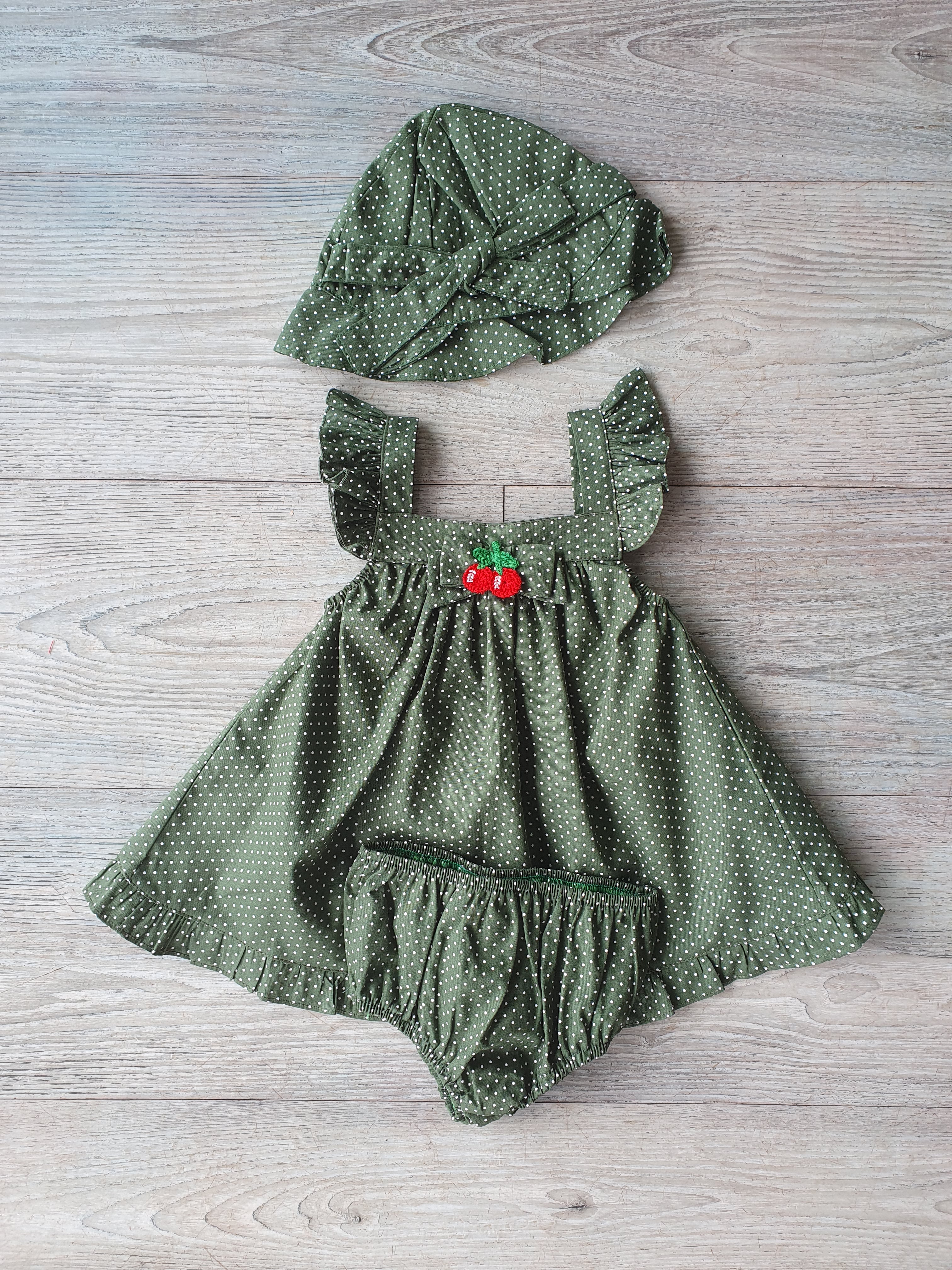 Vestido Poá Verde