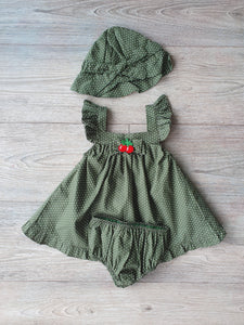Vestido Poá Verde